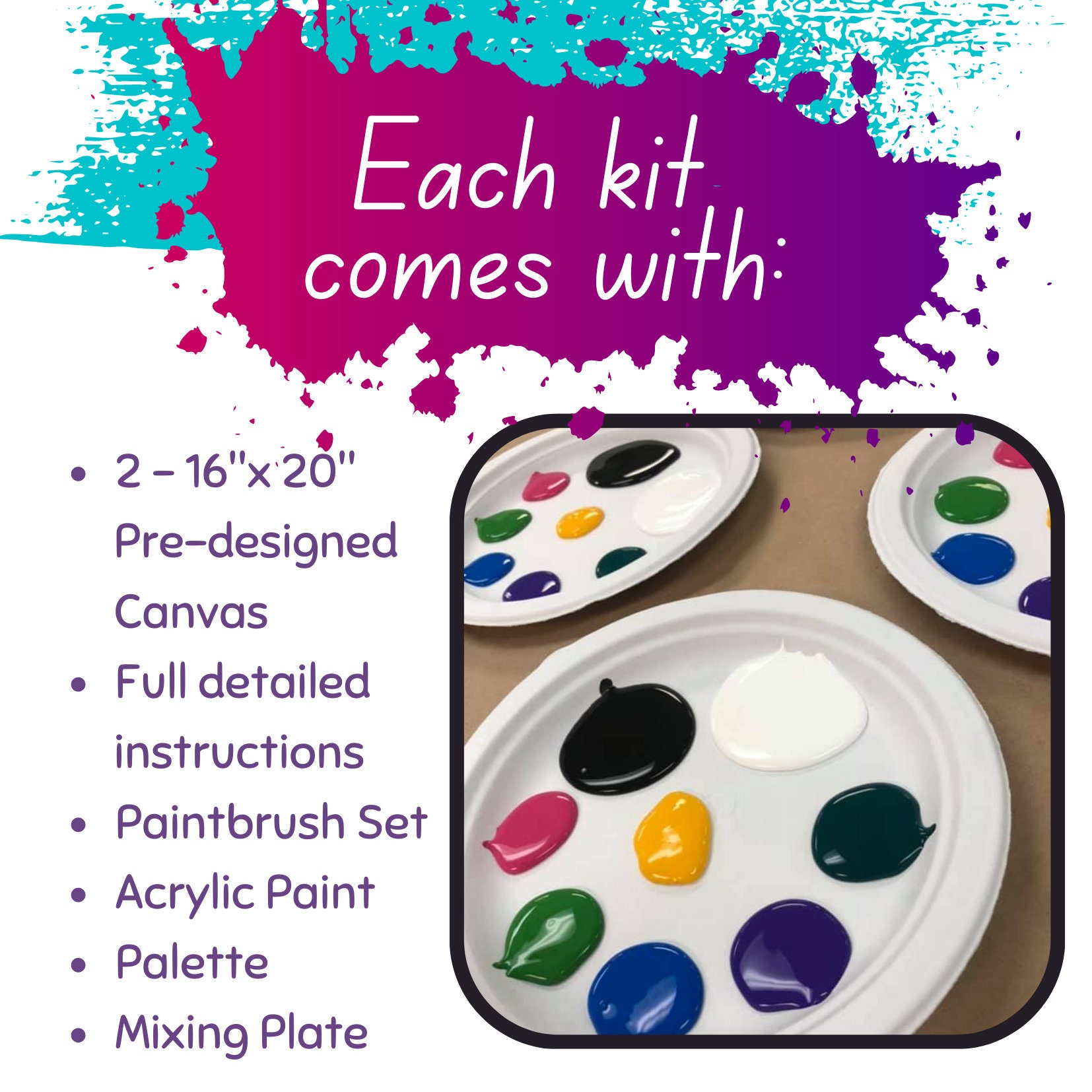 Couples Date Night Kit, Adult Paint Kit, Wedding Anniversary, Custom