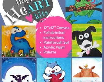 Art Party Paint Kit, Paint Kit, Paint Kit for Kids, Homeschool Art, Home Paint Kit, DIY Painting, Christmas Craft, Birthday Paint Party