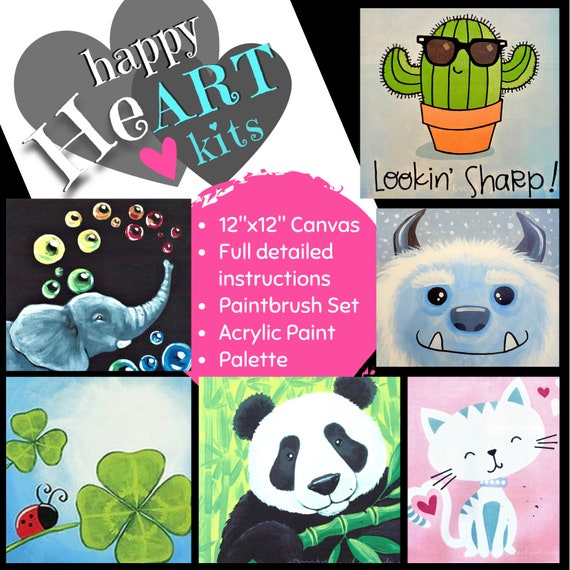 Panda Paint Kit, Take & Make Art Kit, Paint Kit for Kids, Art Party, Home  Paint Kit, DIY Painting, Christmas Craft, Birthday Paint Party 