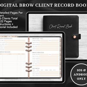 DIGITALE BEIGE wenkbrauw technicus klantrecord boek sjabloon, wenkbrauwlaminering, wenkbrauw wax, wenkbrauwservices, PMU wenkbrauw klantrecord boek