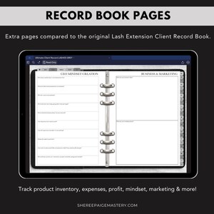 DIGITAL Ultimate Lash Extension Client Record Book GREY For Goodnotes 6 - Digital Planner - PDF Download - Sheree Paige Mastery image 3