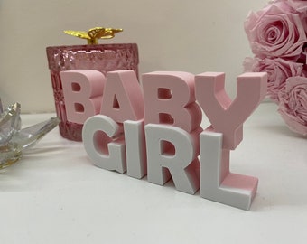 Letras de baby shower niña