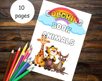 Animal Coloring Book for Kids: Fun Printable Pages (PDF Download)