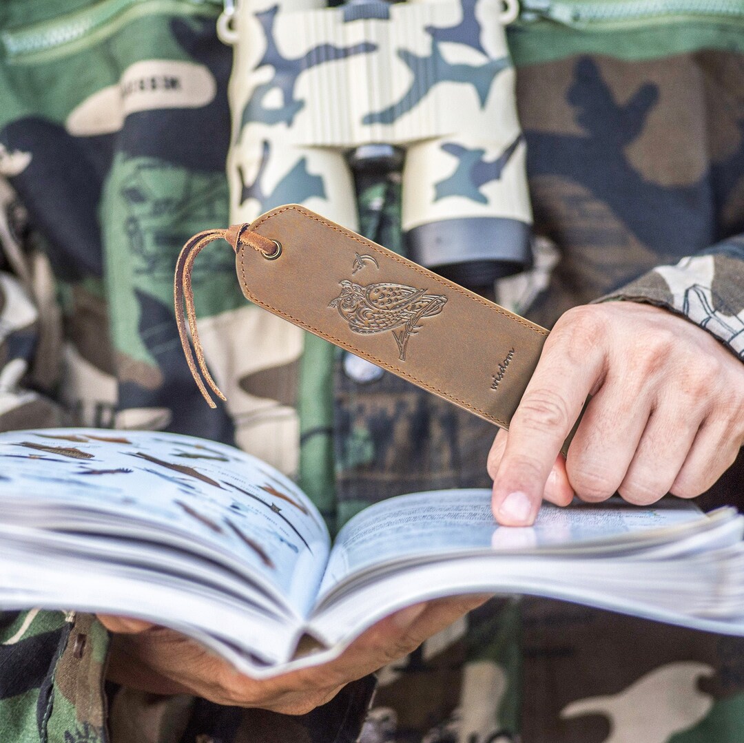 Handmade Leather Bookmark With Owl Design Pack of 2 Handmade Leather Bookmark Gift for Bookworms