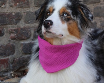 Muslin dog bandana pink | Personalized | Name | pink | dog | Bandana | soft