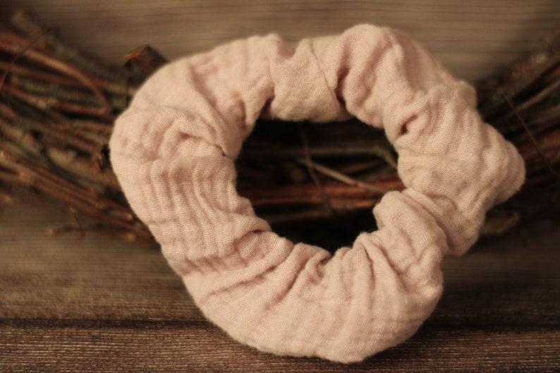 Musselin Scrunchie in altrosa