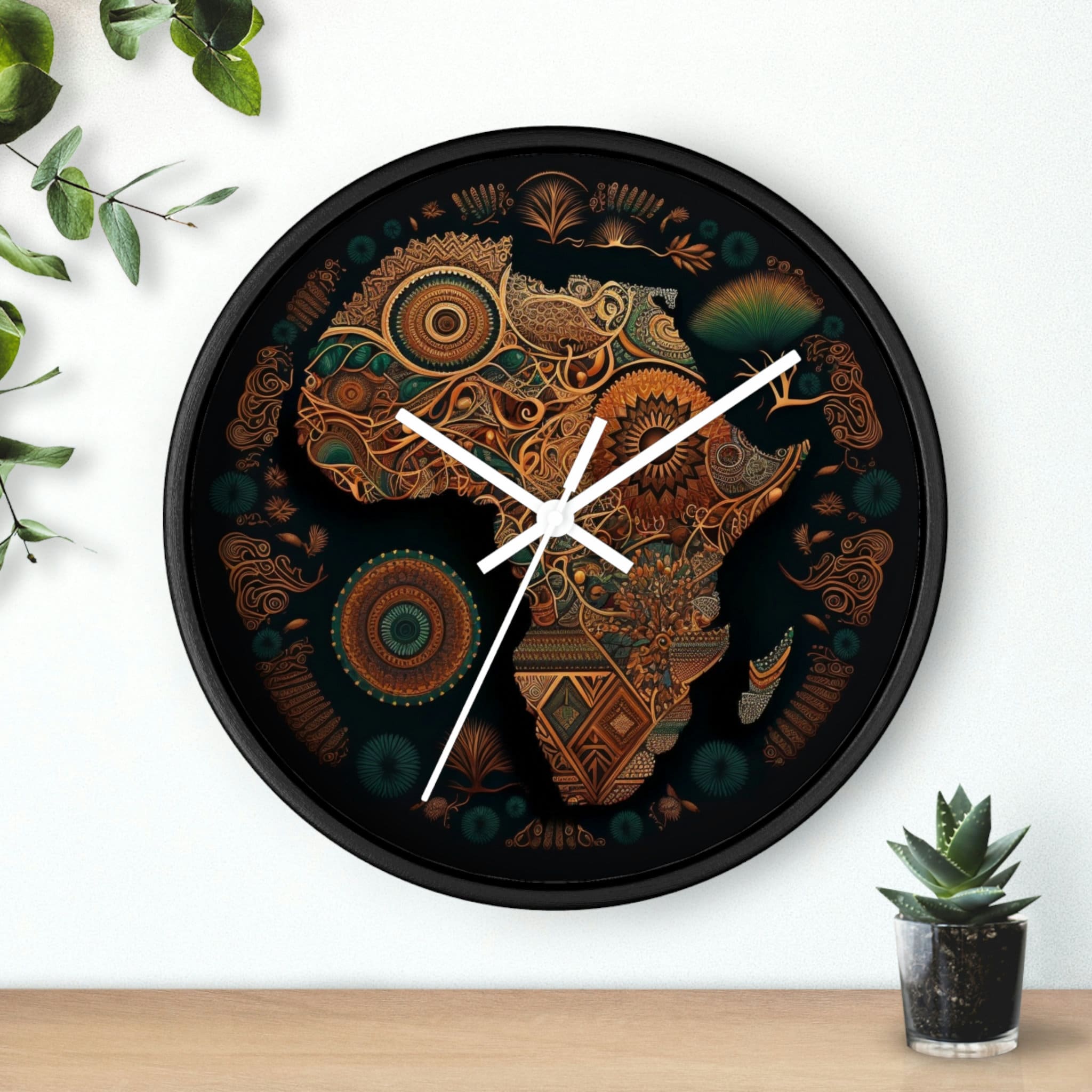 Africa Map Clock, Africa Ornament Living Room Clock, Africa Continent