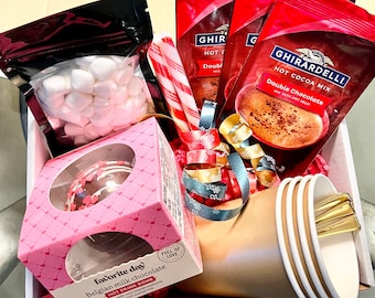 Hot Chocolate Gift Box  - Birthday - Christmas - Gift Idea -Care Package - Hot Chocolate Bomb - Gourmet Basket - Family Fun Night
