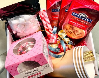 Hot Chocolate Gift Box  - Birthday - Christmas - Gift Idea -Care Package - Hot Chocolate Bomb - Gourmet Basket - Family Fun Night