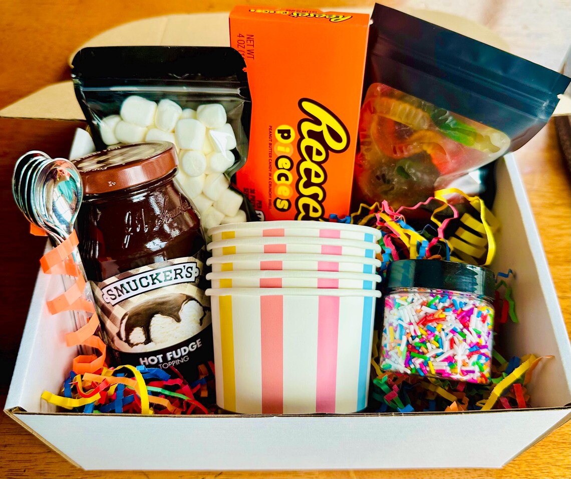 Ice Cream Sundae Kit: Special Occasion Gift Box - Includes All the ...