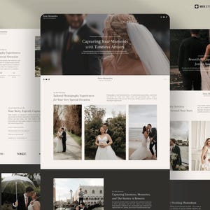 Rose - Wix Website Template for Photographer, Photographer Boho Website Template, Minimalist Website, Responsive Website