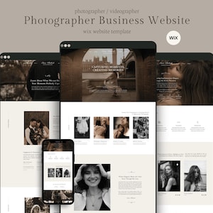 Eloise - Wix Website Template for Photographer Videographer, Photographer Boho Website Template, Minimal Website, Modern Responsive Website