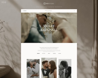 Violet - Wix Website Template for Photographer, Modern Editorial Photographer, Minimalist Wix Studio, Cinematic Wedding Photographer