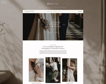 Anne - Wix Website Template for Photographer Videographer, Photographer Boho Website Template, Minimalist Website, Responsive Website