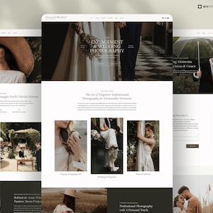 Anne - Wix-websitesjabloon voor fotograaf/videograaf, fotograaf Boho-websitesjabloon, minimalistische website, responsieve website