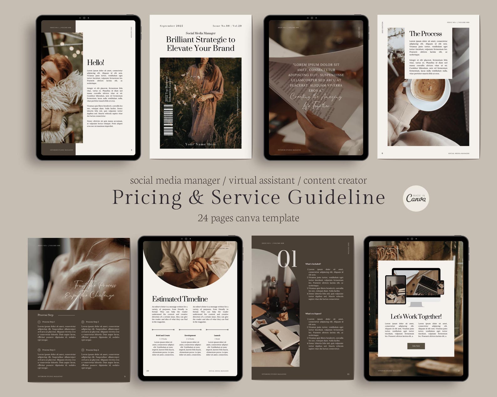 Daphne Service and Pricing Guide Ebook Template, Package Guideline