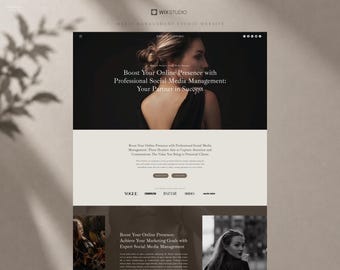 Dahlia Wix Website Template: Social Media Manager, Business Coach (Wix Studio)