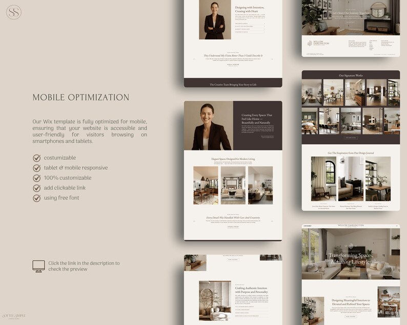 Willow - Wix Website Template for Interior Design Studio, Modern ...