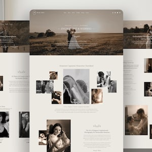 Rosalie: minimalistische websitesjabloon fotograaf, responsieve website van Wix Studio, portfoliowebsite fotograaf, websitesjabloon Wix