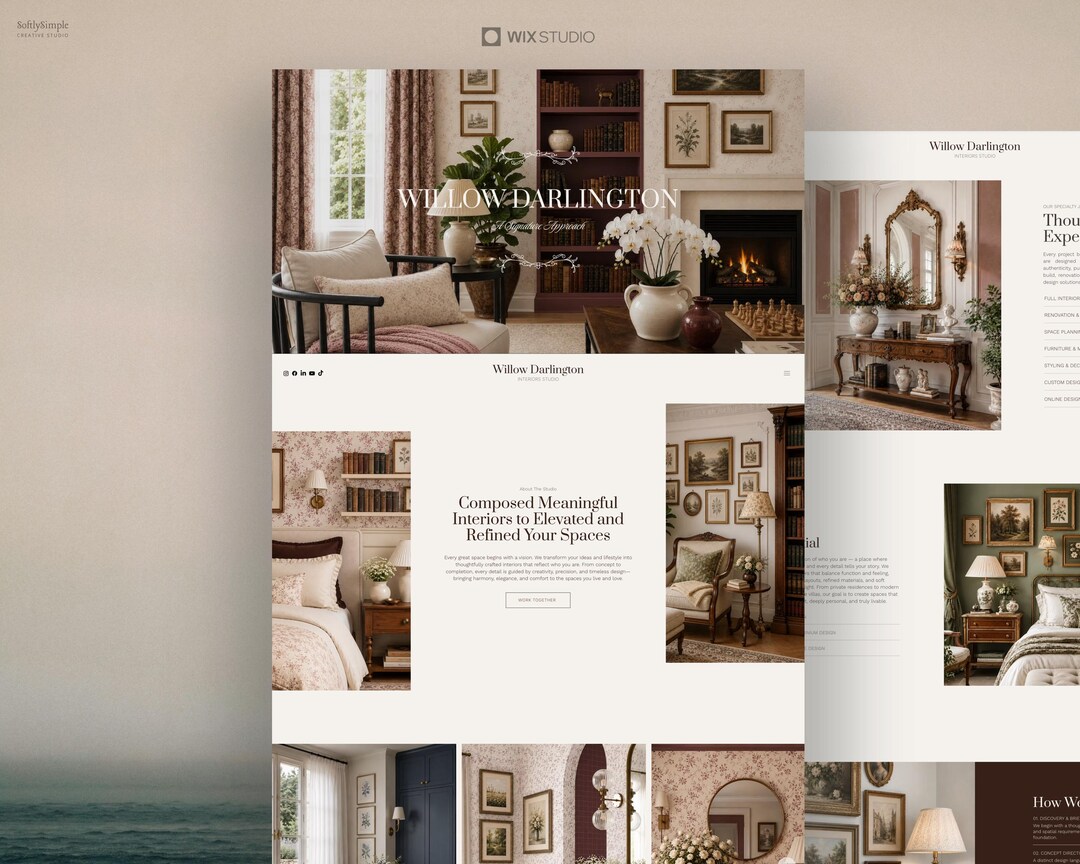 Willow - Wix Website Vorlage für Interior Design Studio, modernes ...