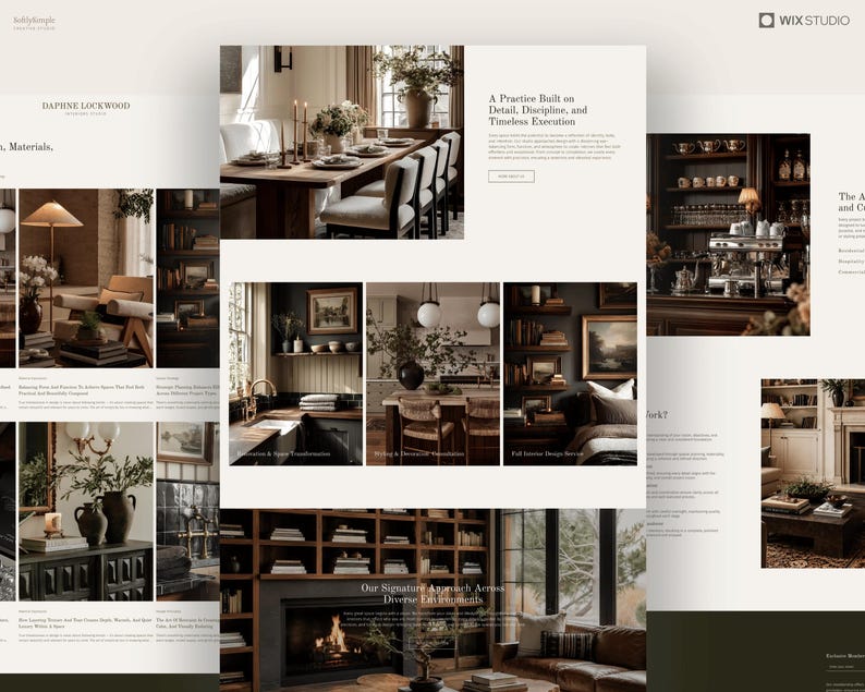 Daphne - Interior Design Wix Studio Website, moderne Website-Vorlage für Luxusdesigner, Innenarchitekten & Architektur Portfolio Bild 7