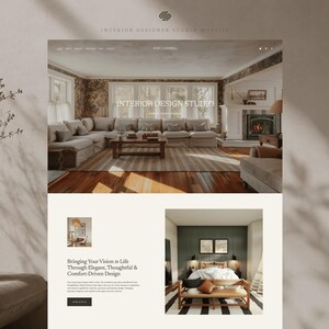 Posy - Squarespace Website Template for Interior Design Studio, Modern Minimalist Squarespace Website, Interior Designer Portfolio Website