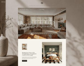 Posy - Plantilla web de Squarespace para estudio de diseño de interiores, sitio web moderno y minimalista de Squarespace, sitio web de portafolio para diseñadores de interiores