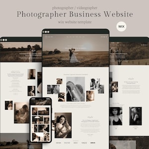 Rosalie - Wix Website Template for Photographer Videographer, Photographer Website Template, Minimalist Website, Modern Responsive Website