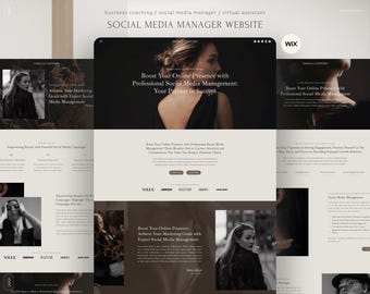 Dahlia Wix Website Template: Social Media Manager, Business Coach (Wix Studio)
