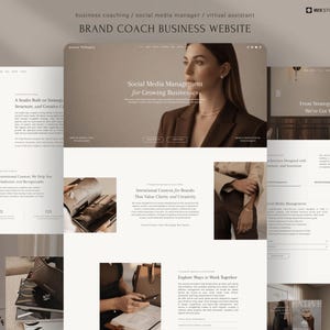 Jasmine - Modello per sito web Wix, design minimalista per coach aziendali, portfolio di social media manager (Wix Studio)