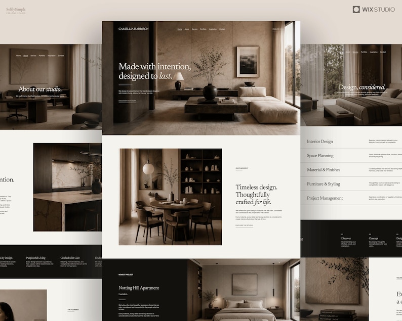 Camellia - Luxury Squarespace Template for Interior Design, High-end ...