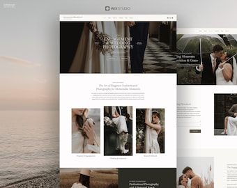 Anne - Wix Website Template for Photographer Videographer, Photographer Boho Website Template, Minimalist Website, Responsive Website