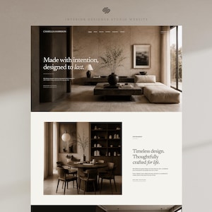 Camellia – Luxuriöses Squarespace-Template für Innenarchitektur, hochwertiges Website-Template für Innenarchitekten, Architekten und Wohndesign-Studios