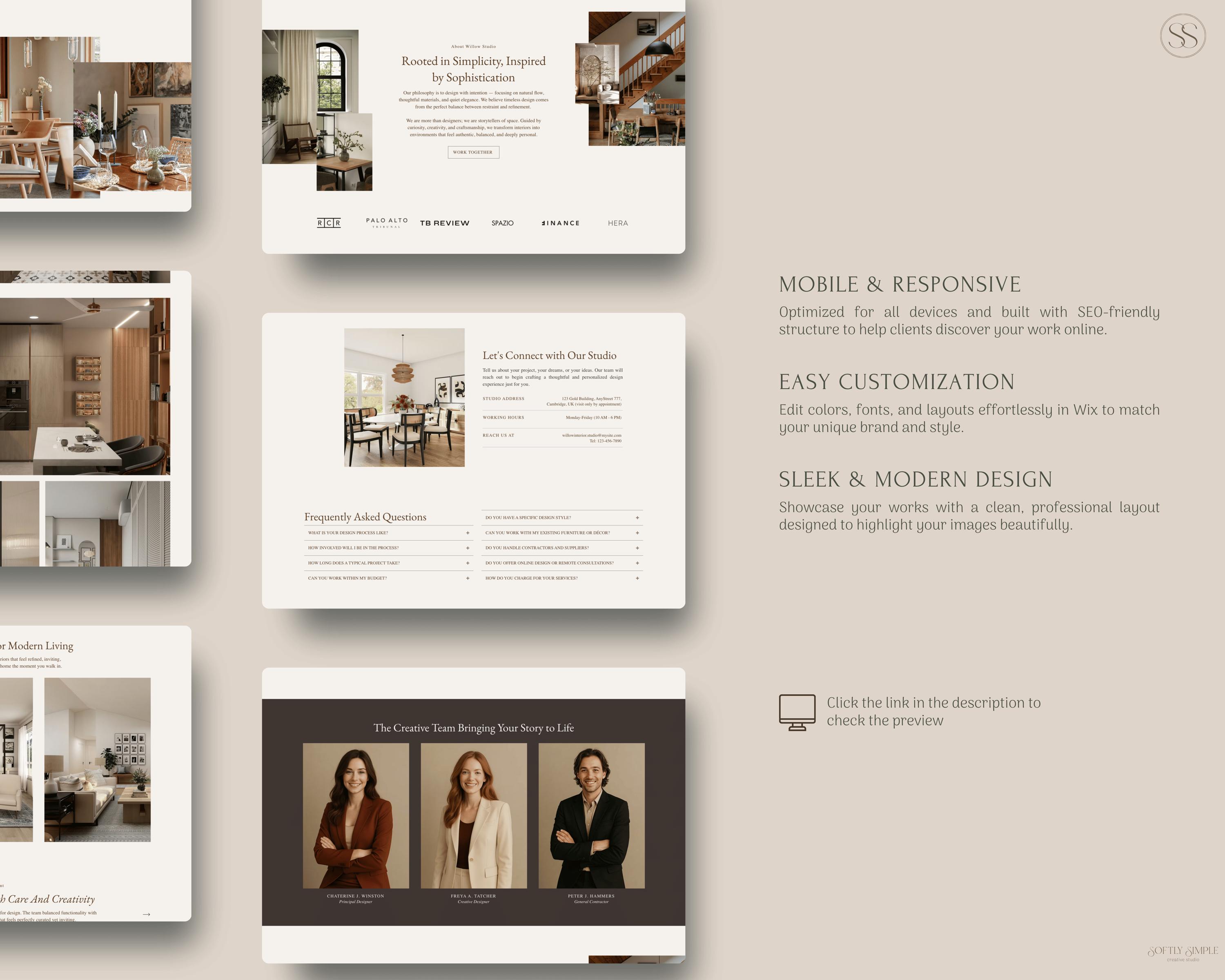 Willow - Wix Website Template for Interior Design Studio, Modern ...