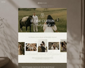 Eloise - Fotograf Website Vorlage, Minimalistische Website von Wix Studio Design, Wix Website Studio Vorlage, Feminine Website, Responsive Website