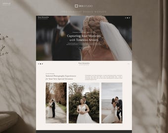 Rose - Wix Website Vorlage für Fotograf, Romantischer Hochzeitsfotograf, Minimalistische Website, Responsive Website