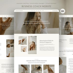 Wix-websitesjabloon: minimalistisch ontwerp voor zakelijke coaches (Wix Studio)