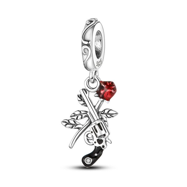 Red Rose Charm - Etsy