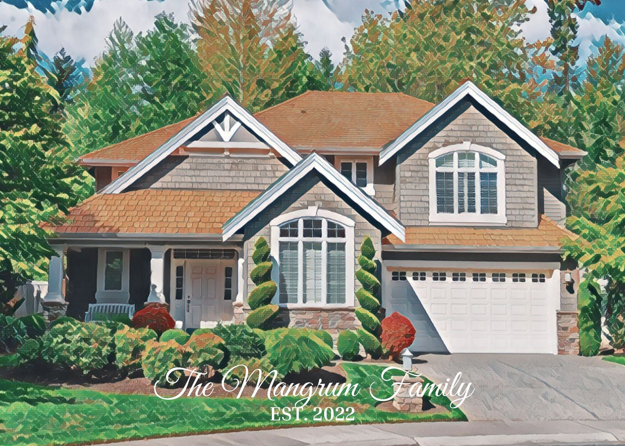 Watercolor House Portrait, Custom House Portrait, Custom Housewarming ...