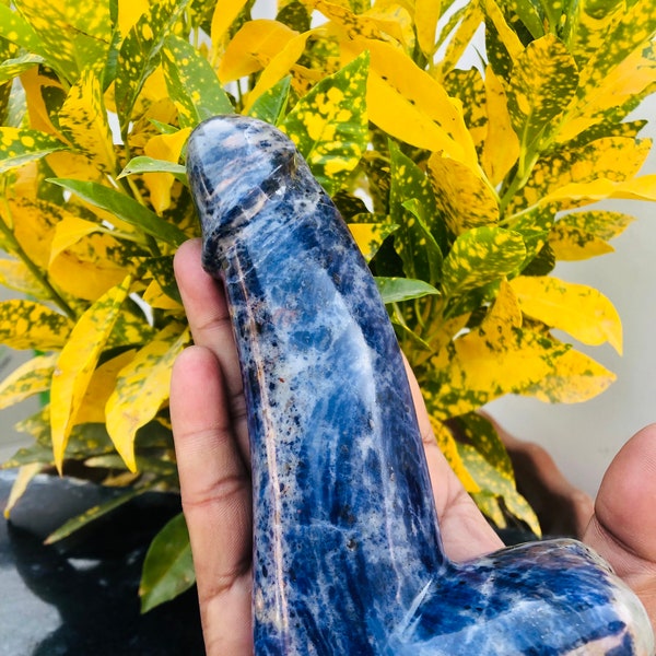 Natural sodalite crystal massage wand self love healing crystal wand /Home Decor statue/festival gift/Anniversary Gift /Unique gift