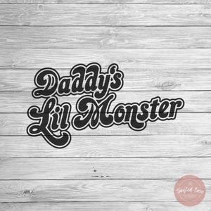 Papas kleines Monster | Halloween SVG Vektor-Datei | Harley Quinn Vektorgrafik | Benutzerdefinierte Halloween-Tasche | Halloween Cricut-Datei | Digitaler SVG-Download