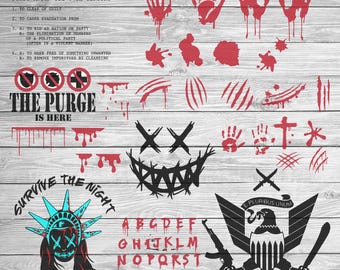 The Purge SVG | Purge Movie SVG | Halloween svg | Halloween costume svg | purge png | purge shirt svg | scary svg | bloody hands svg | blood