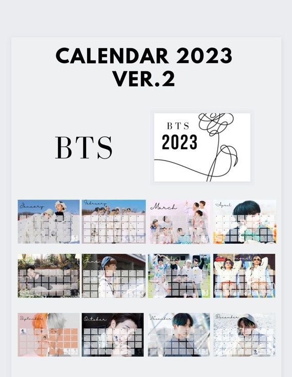 BTS desk Calendar 2023 Ver. 2 - Etsy