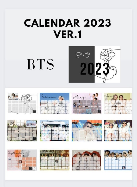 BTS desk Calendar 2023 Ver. 1 - Etsy