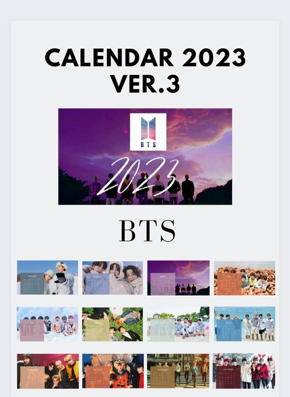 BTS desk Calendar 2023 Ver. 3 - Etsy