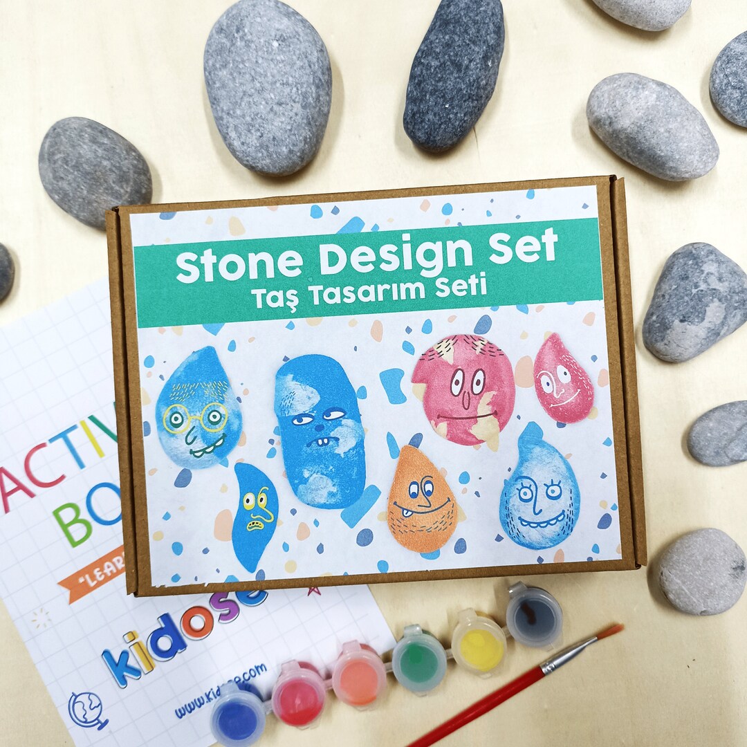 Stone Painting Kit Stone Paint for Kids Art for Kids DIY Kit Set Rock