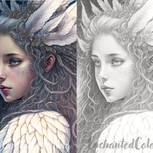 Ice Fairy Coloring Page Printable PDF Advanced Coloring Pages - Etsy Canada