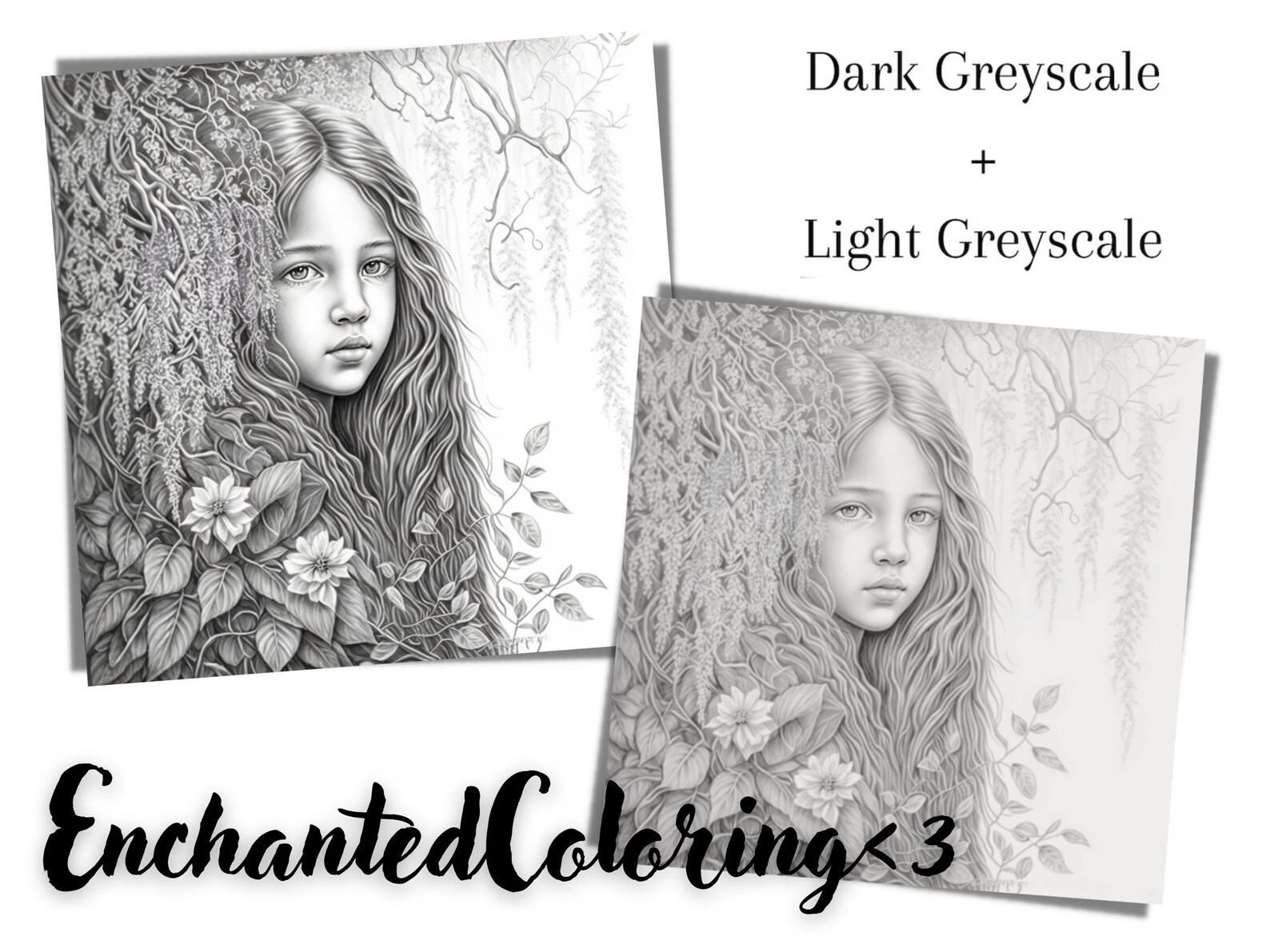 Wisteria Girl Coloring Page Printable Adult Coloring Pages - Etsy