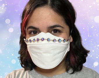 blue/purple gem mask chain