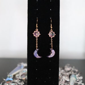 Moon Celestial Dangle Earrings